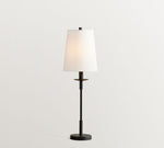 Bild in Gallery-Viewer laden, Rowan Leinen Bügeleisen Tischlampe - Elegante traditionelle Nachttischbeleuchtung