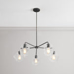 Load image into Gallery viewer, Talvior Faceted Glass Chandelier - Modern 5 Light Glass Lighting