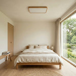 Charger l'image dans la visionneuse de galerie, Plafonnier LignoForma en forme géométrique - Plafonnier LED contemporain en bois pour chambre et salon