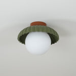 Load image into Gallery viewer, Stylish Alien Cream Style Ceiling Light in Beige Metal and Glass