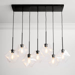 Load image into Gallery viewer, Talvior Sculptural Faceted Glass Branch Chandelier – Modern 7-Light for Dining Room