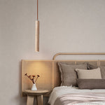 Load image into Gallery viewer, Japanese Wabi Sabi Yellow Travertine Cylinder 1-Light Pendant Light M13
