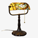 Load image into Gallery viewer, TF Tivanny Floral Stained Glass Desk Lamp - Vintage Table Light for Bedroom Study Living Room