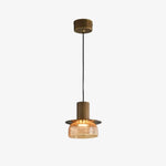 Cargar imagen en el visor de la Galería, Style A amber brass pendant light