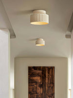 Load image into Gallery viewer, Resin Ceiling Light - Wabi Sabi Beige Flush Light for Nordic Interiors