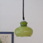Bild in Gallery-Viewer laden, Lunea Nordische Verstellbare Retro Creme Glas Pendelleuchte