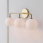 Load image into Gallery viewer, Selvion Art-Glass Globe Wall Sconce – Elegant Modern Wall Light for Bathrooms, Halls & Living Spaces