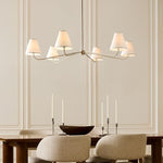 Load image into Gallery viewer, Fibura Linear Fabric Chandelier - Modern Brass Linear Chandelier