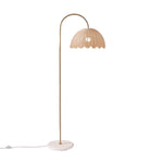 Load image into Gallery viewer, Olvara Arched Rattan Floor Lamp - Boho Chic Natural Woven Lighting