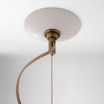 Cargar imagen en el visor de la Galería, Lámpara colgante Alvian con pantalla de lino texturizado: una luminaria colgante moderna y minimalista para comedores y salas de estar.