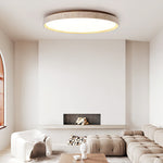 Load image into Gallery viewer, Ultra-thin Round Travertine Ceiling Lamp