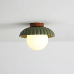Load image into Gallery viewer, Stylish Alien Cream Style Ceiling Light in Beige Metal and Glass
