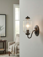 Load image into Gallery viewer, Vintage Milk Glass Sconce Bedside Hallway Eloise Wall Sconce