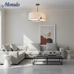 Bild in Gallery-Viewer laden, Tela Modern Klassische Pendelleuchte mit Stoffdiffusor für Kücheninsel und Eingangsbereich