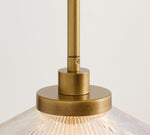 Load image into Gallery viewer, Ribbed Glass Pendant Light – Brass And Glass Pendant Light With Farmhouse Pendant Light Flair