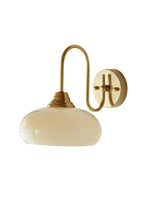 Cargar imagen en el visor de la Galería, Aplique de pared de vidrio con poste curvo Bauhaus