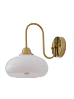 Cargar imagen en el visor de la Galería, Aplique de pared de vidrio con poste curvo Bauhaus