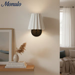 Cargar imagen en el visor de la Galería, Lámpara de pared moderna de tela plisada texturizada Ruffmeto para salas de estar