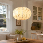 Load image into Gallery viewer, Vintage Polka Dot Fabric Pendant Lamp