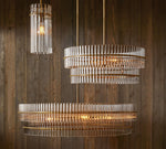 Load image into Gallery viewer, Lumora Crystal Pendant Light – Modern Crystal Glass Chandelier Style