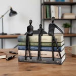 Cargar imagen en el visor de la Galería, Escultura Geométrica de Perro Floxo Decoración Moderna - Arte Minimalista de Hierro para Escritorio