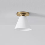 Load image into Gallery viewer, Conica Geometric Cone Glass Flush Mount – Minimalist Home Lighting