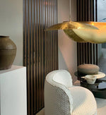 Load image into Gallery viewer, Hammered Brass Suspension Light