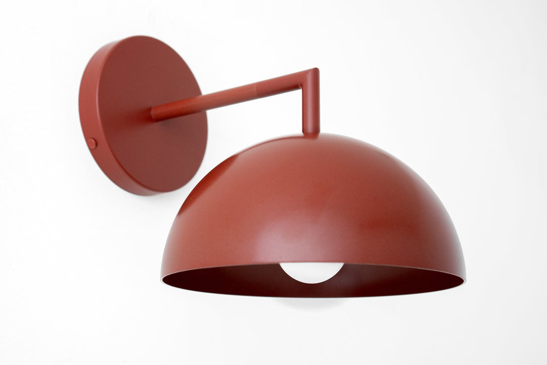 Metio Dome Wall Sconce – Mid-Century Dome Shade for Living Room