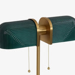 Charger l'image dans la visionneuse de galerie, Lampe de Table en Verre Cannelé Aurebron - Lampe de Table Décorative Moderne à Base Métallique pour Salon