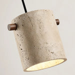 Cargar imagen en el visor de la Galería, Wabi-Sabi Travertine Cylinder Pendant Light