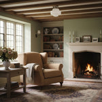 Load image into Gallery viewer, Geotower Glass Deco Globe Flush Mount – Ribbed Glass Ceiling Light for Interior Spaces