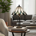 Load image into Gallery viewer, TF Hand Blown Water Ripple Glass Table Lamp – Classic Style Table Lighting for Sofa Side Table and Nightstand