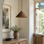 Cargar imagen en el visor de la Galería, Textured cone pendant light in room setting