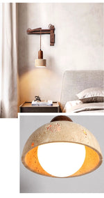 Cargar imagen en el visor de la Galería, Aplique de pared ajustable con cúpula de travertino