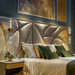 Load image into Gallery viewer, Contemporary Hanging Light - Iron Metal Glass Gold Brown Damp-rated