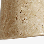 Cargar imagen en el visor de la Galería, Lámpara colgante minimalista japonesa de madera y travertino WabiLum - Iluminación elegante para el dormitorio