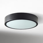 Cargar imagen en el visor de la Galería, Lámpara de techo difusor redondeado Crelina: elegante plafón minimalista para espacios residenciales.