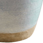 Load image into Gallery viewer, Mello Organic Textured Ceramic Table Lamp with Fabric Drum Shade - Modern Lighting for Living Room and Office