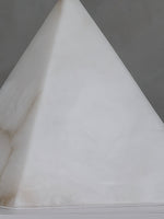 Load image into Gallery viewer, Alabaster Pyramid Table Lamp