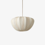 Load image into Gallery viewer, Blossine Linen Scalloped Pendant Light – Rustic to Modern Pendant for Kitchen and Dining Areas