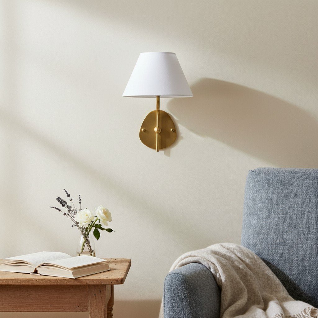 Arlen Modern Minimalist Fabric Wall Sconce – Soft Glow Wall Lamp for Bedroom & Living Room