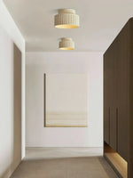 Load image into Gallery viewer, Resin Ceiling Light - Wabi Sabi Beige Flush Light for Nordic Interiors
