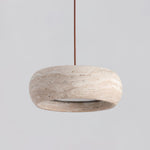 Load image into Gallery viewer, Travertine Drum Pendant Lamp
