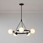 Load image into Gallery viewer, Brelia Modern Round Chandelier - Glass Globe Design For Modern Home