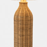 Bild in Gallery-Viewer laden, Woven rattan neck and metal lamp fitting detail