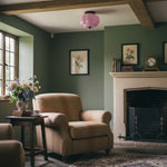 Cargar imagen en el visor de la Galería, Lámpara de techo empotrada Eloise de cristal lechoso: iluminación de acento moderna con pantalla de cristal artístico