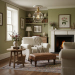 Load image into Gallery viewer, Glorica Glass Clear Globe Semi-Flush Ceiling Light – Modern Industrial Style for Living Room & Dining