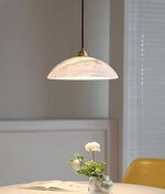 Load image into Gallery viewer, Alabaster Dome Pendant Light