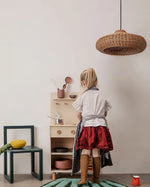 Charger l'image dans la visionneuse de galerie, Lampe à suspension vintage en rotin