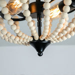 Cargar imagen en el visor de la Galería, Lámpara de techo con cúpula de cuentas Rustibea – Estilo campestre antiguo para cocina